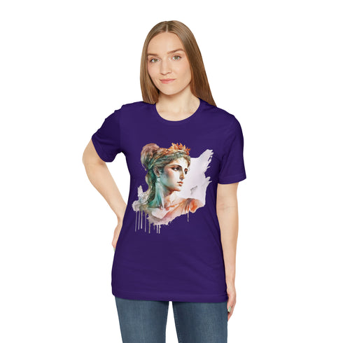 Greecian Goddess in Watercolor - Short Sleeve Tee